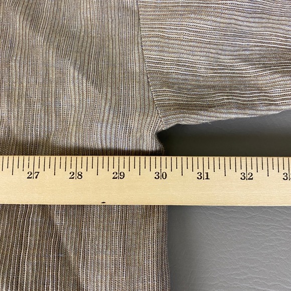 Eskandar Neiman Marcus Jacket Size 2 US 14-16 Linen Silk Wool Brown Striped Open - Picture 10 of 14